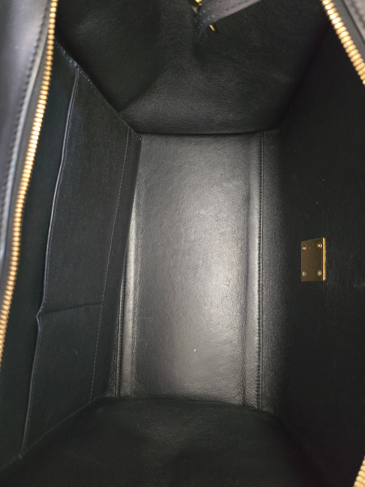 Celine Trapeze Bag Grey Felt Black Leather