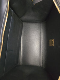 Celine Trapeze Bag Grey Felt Black Leather