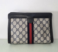 Gucci Clutch GG Navy Monogram Canvas