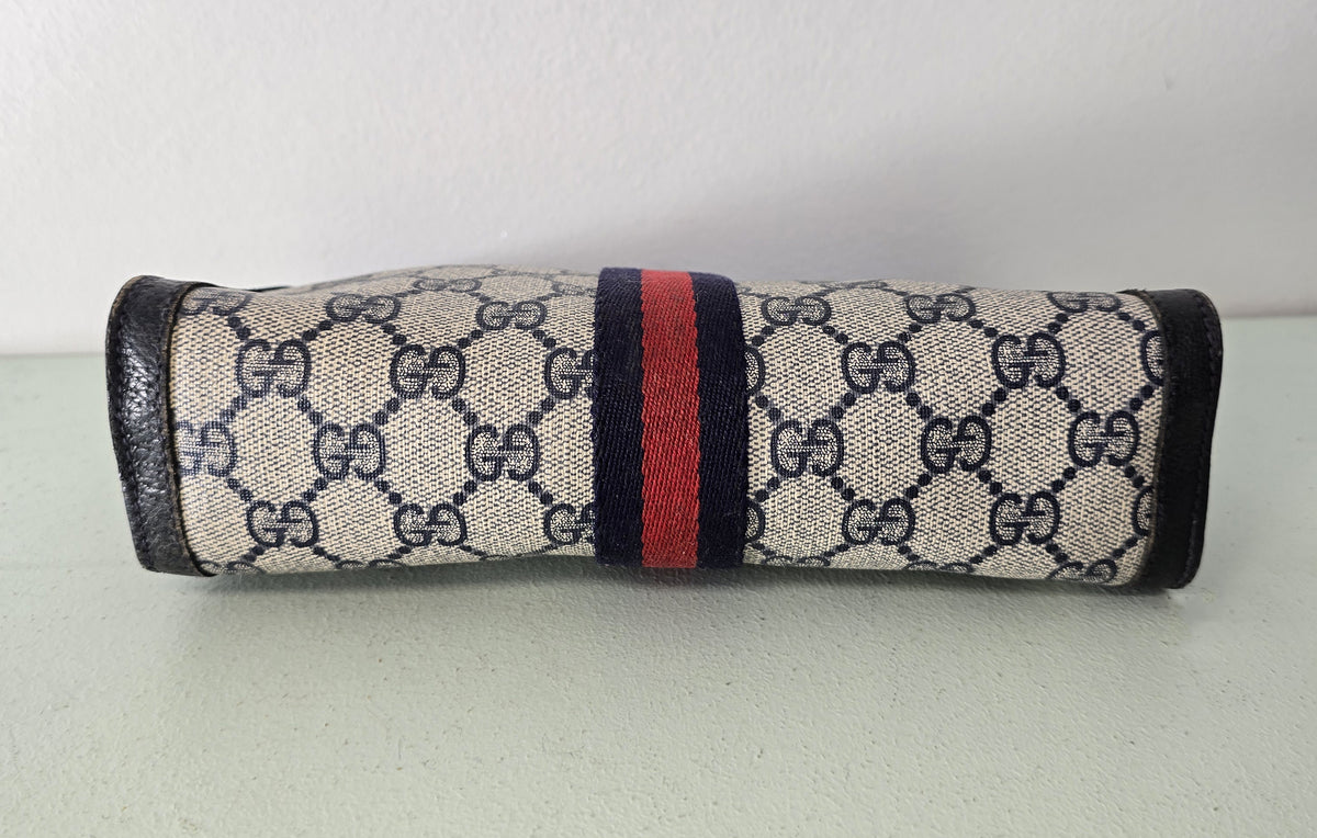Gucci Clutch GG Navy Monogram Canvas
