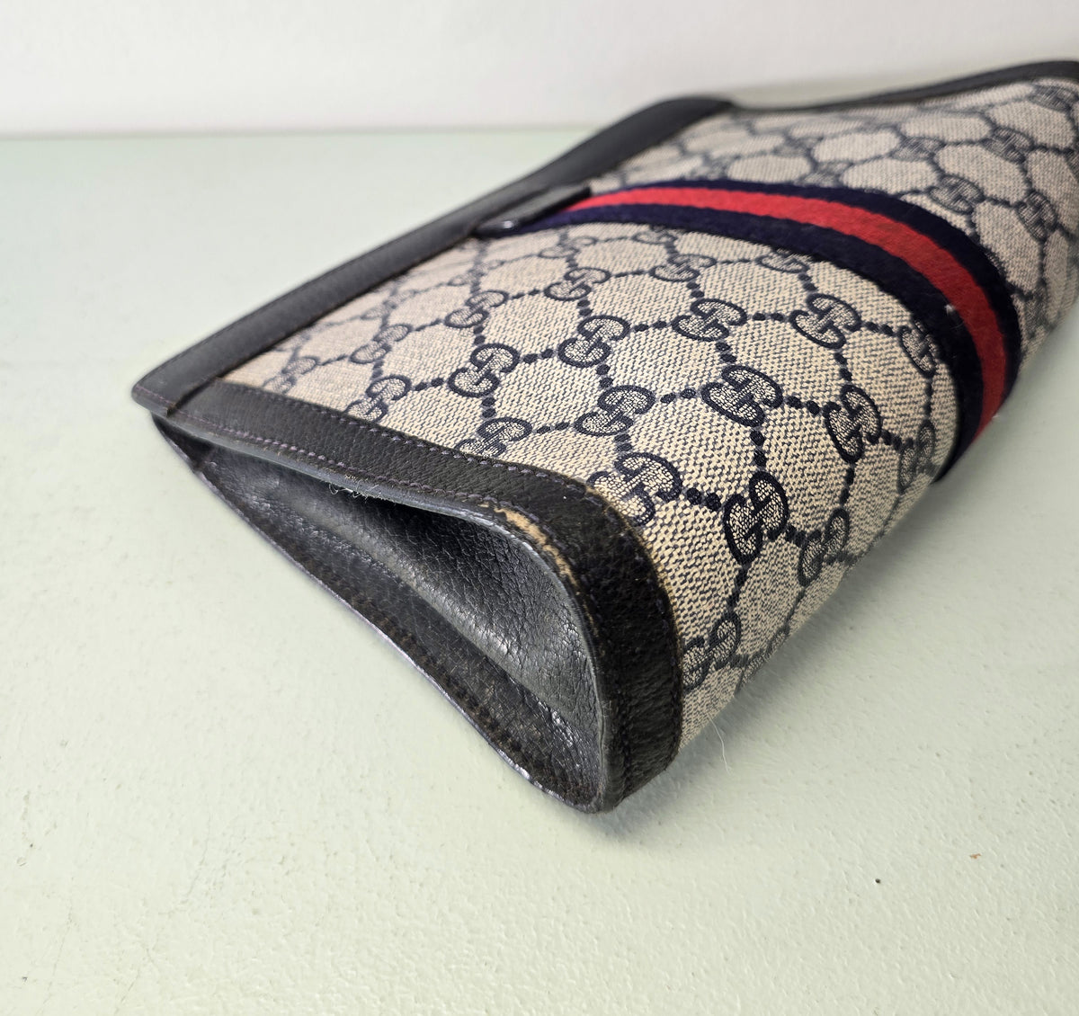 Gucci Clutch GG Navy Monogram Canvas