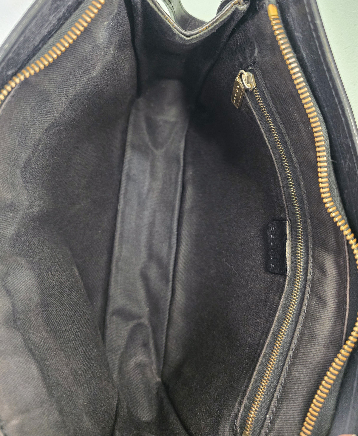 Celine Black Macadam Clutch Bag