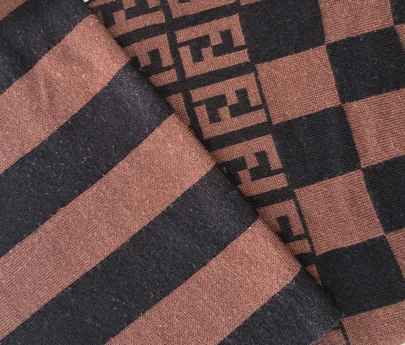 Fendi Scarf Brown & Black FF Logo