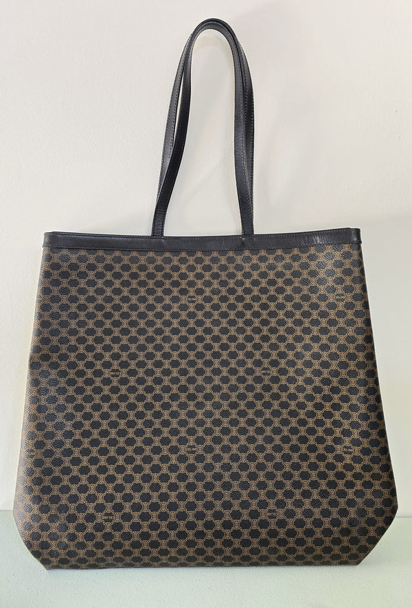 Celine Macadam Tote Black Monogram Canvas