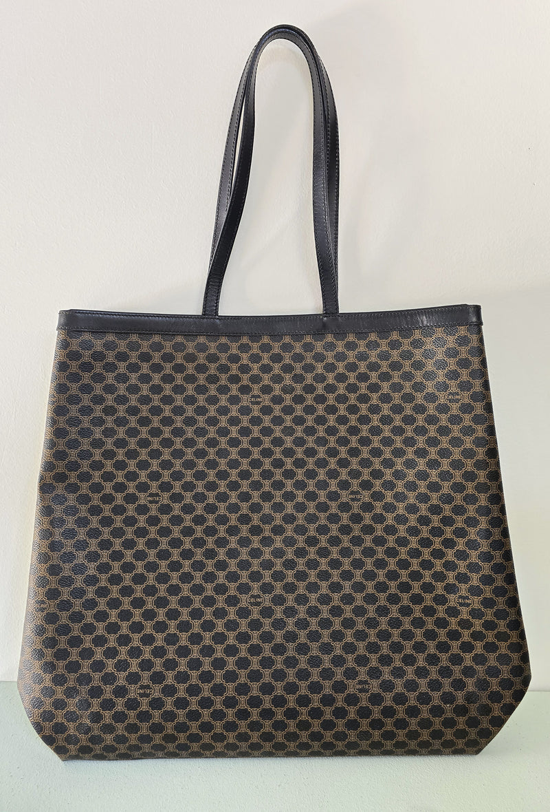 Celine Macadam Tote Black Monogram Canvas