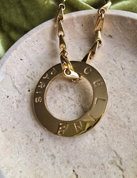 Vintage Celine Paris Necklace - Round Pendant