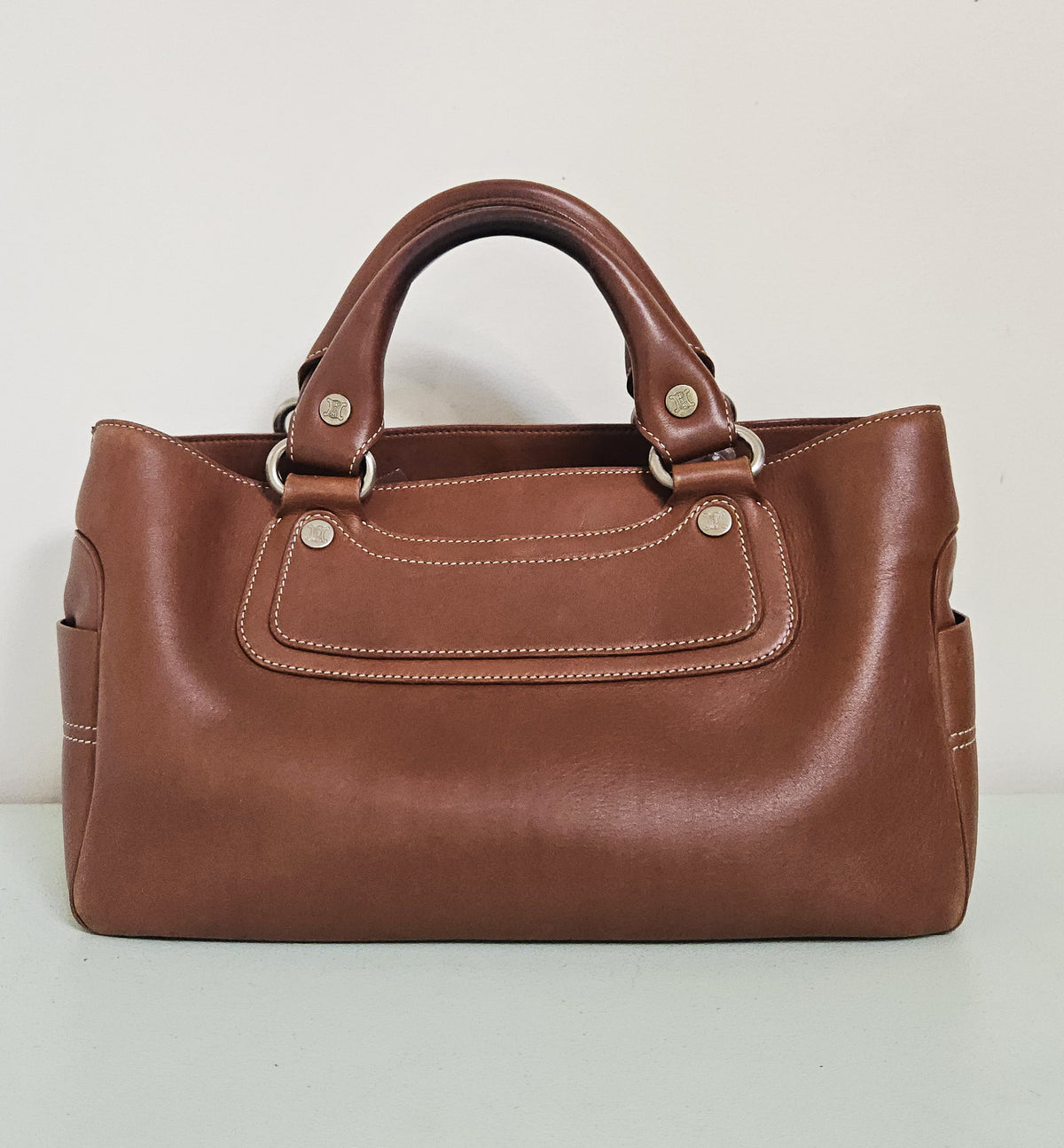 Céline Boogie Bag in Brown Leather