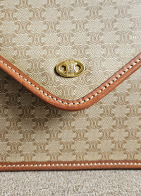 Celine Macadam Enveloppe Clutch Bag 1980s