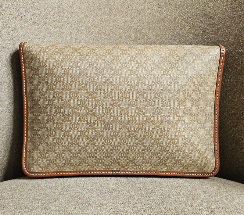 Celine Macadam Enveloppe Clutch Bag 1980s