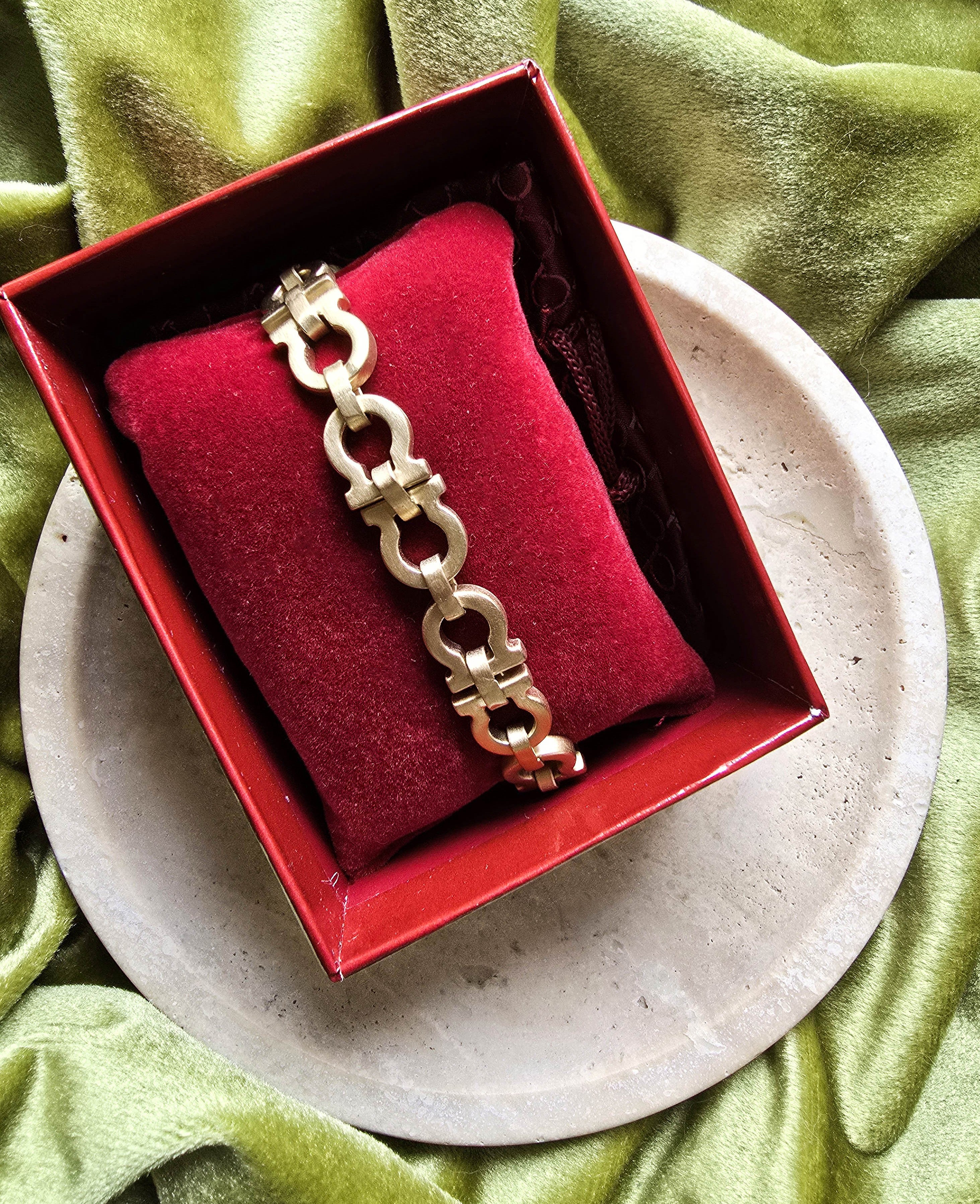Salvatore Ferragamo Gold-Tone Gancini Bracelet – Rarr.vintage