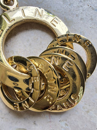 Celine Gold-Tone Sautoir Necklace With Rings