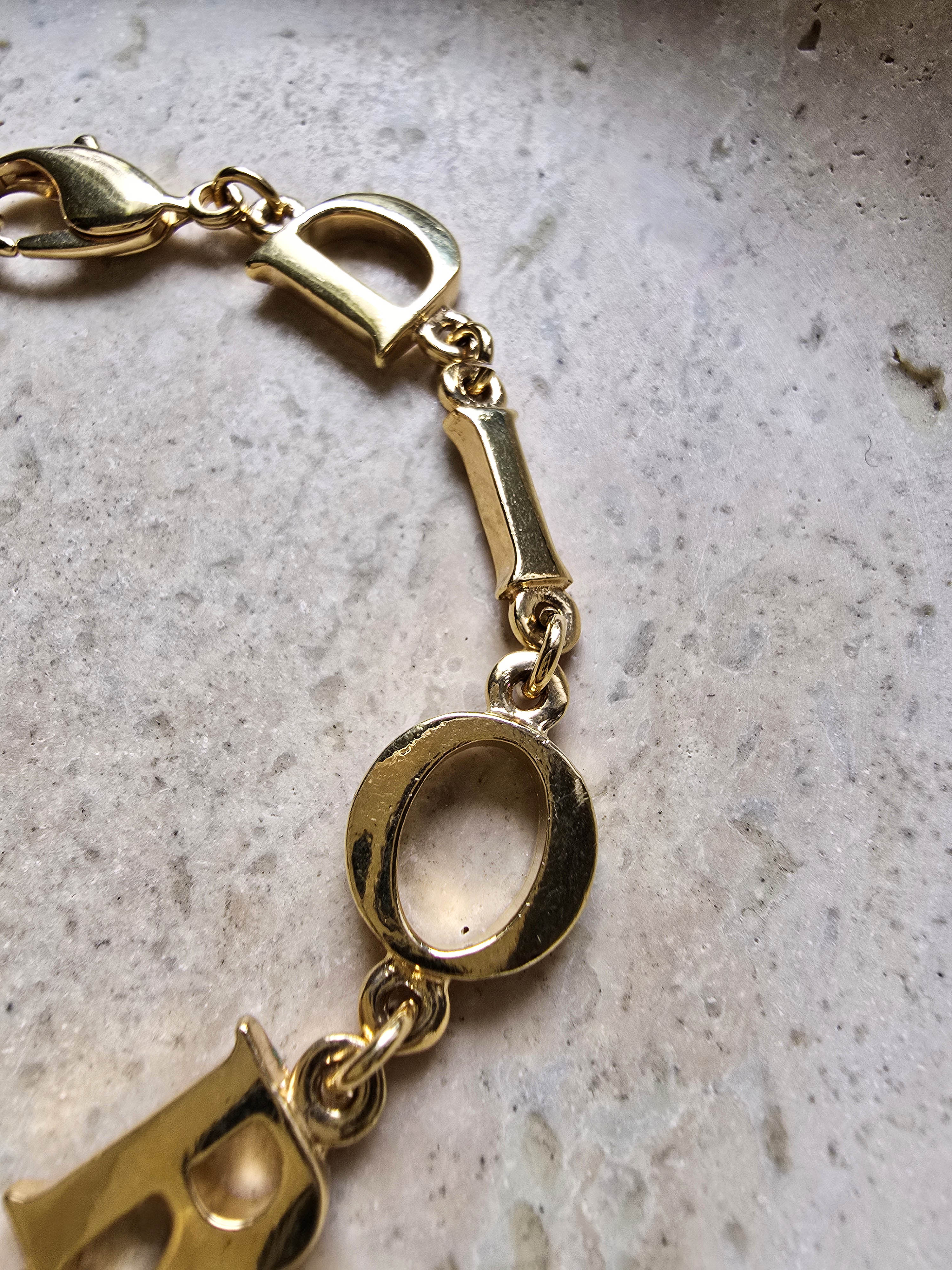 Dior Paris Gold-Tone Letter Bracelet – Rarr.vintage