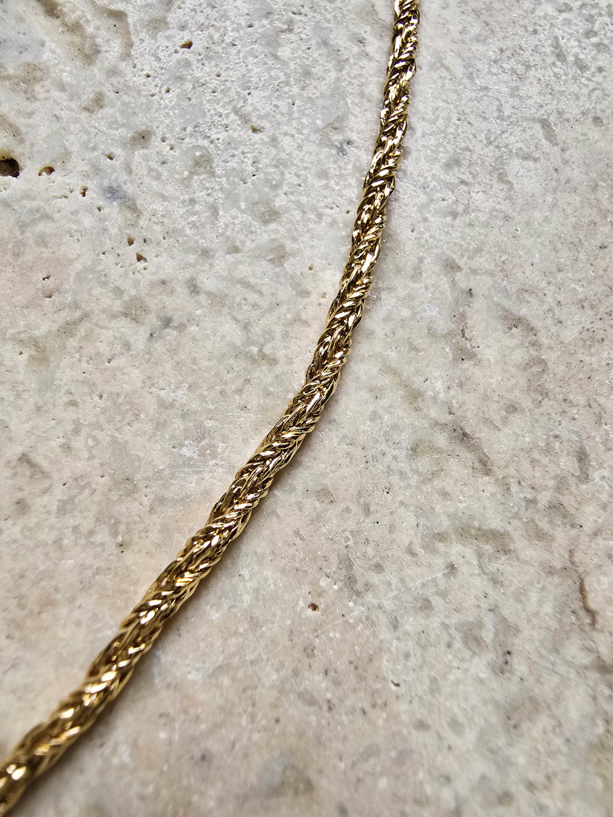 Nina Ricci Gold-Tone Necklace with Blue Crystal Pendant