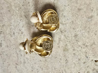 Givenchy Gold-Tone & Black Enamel Knot Clip-On Earrings
