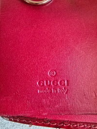 Gucci Red Patent Leather Heart Key Holder Wallet