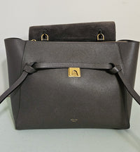 Céline Belt Bag in Dark Grey Grained Calfskin