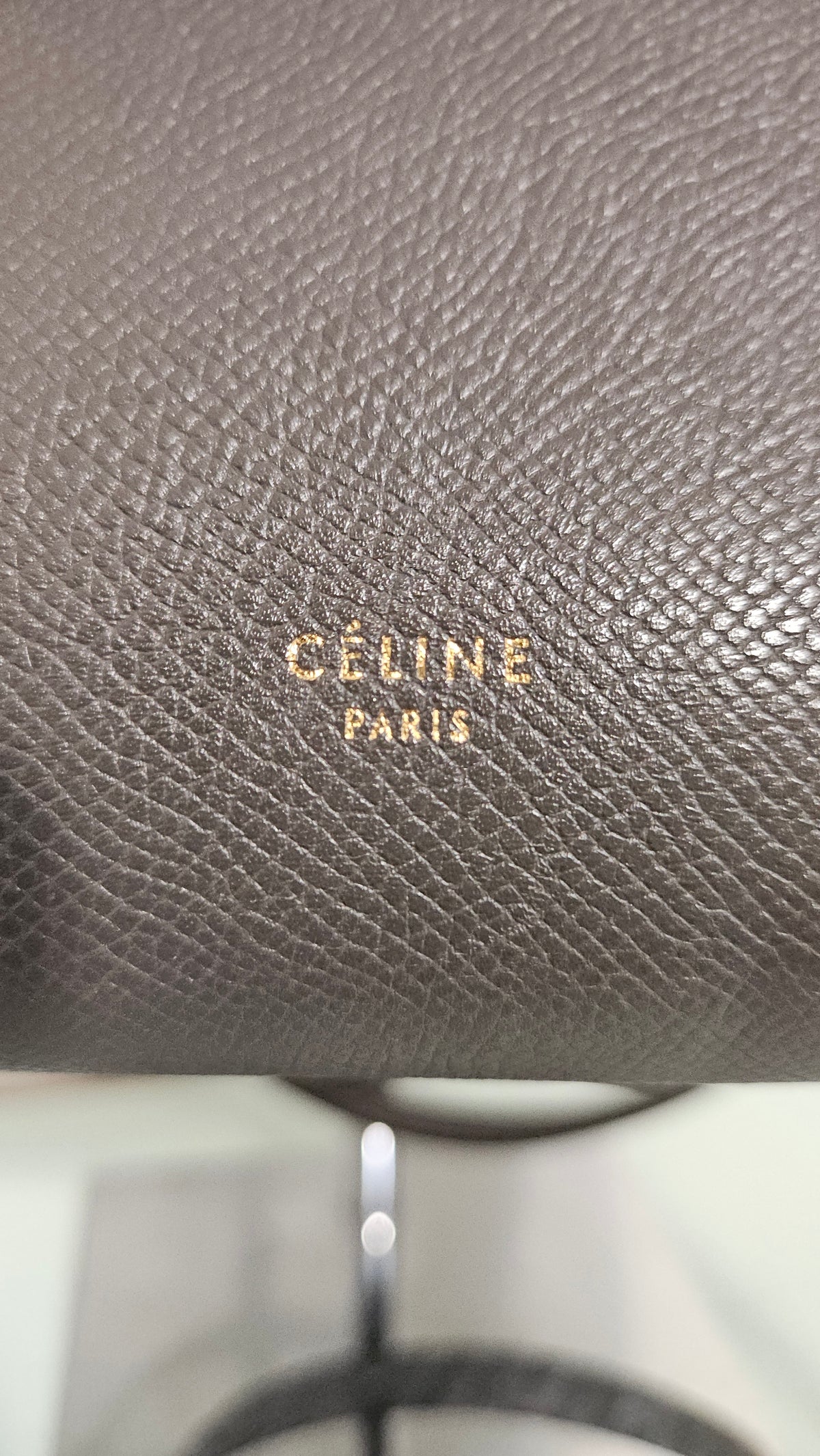 Céline Belt Bag in Dark Grey Grained Calfskin