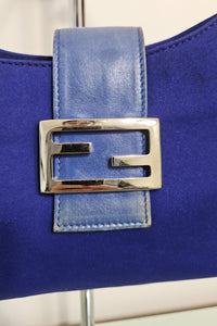 Fendi Baguette Bag Royal Blue Canvas & Leather