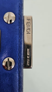 Fendi Baguette Bag Royal Blue Canvas & Leather