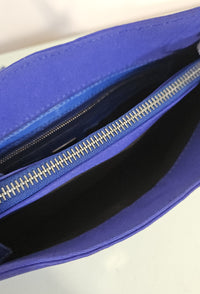 Fendi Baguette Bag Royal Blue Canvas & Leather