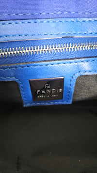 Fendi Baguette Bag Royal Blue Canvas & Leather
