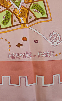Hermès Carré 90 "La mécanique des idées " Silk Scarf