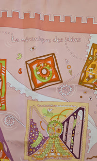 Hermès Carré 90 "La mécanique des idées " Silk Scarf