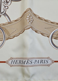Hermès Silk Scarf 90 Equestrian Design