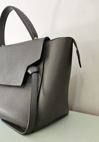 Céline Belt Bag in Dark Grey Grained Calfskin