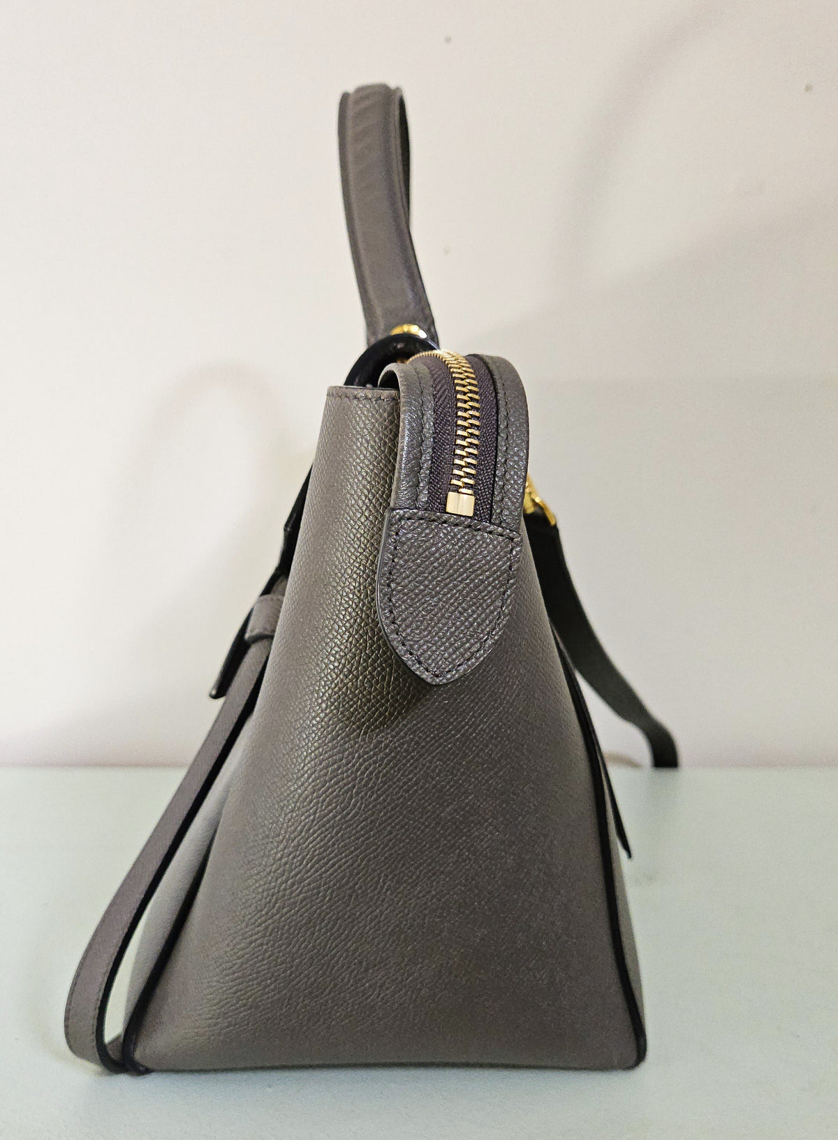 Céline Belt Bag in Dark Grey Grained Calfskin
