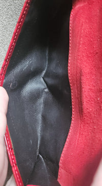 Gucci Red Patent Leather Heart Long Wallet