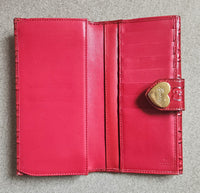 Gucci Red Patent Leather Heart Long Wallet