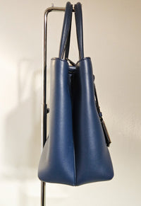 Fendi 2Jours Blue Leather Tote Bag