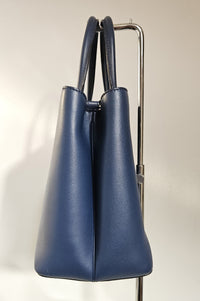 Fendi 2Jours Blue Leather Tote Bag