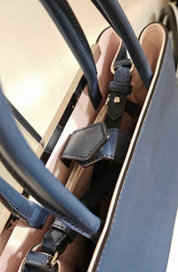 Fendi 2Jours Blue Leather Tote Bag