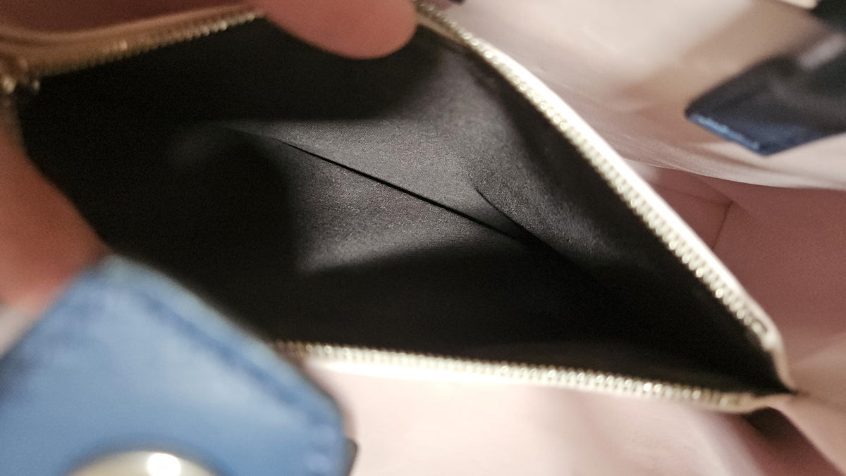 Fendi 2Jours Blue Leather Tote Bag