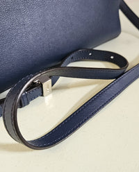 Fendi 2Jours Blue Leather Tote Bag