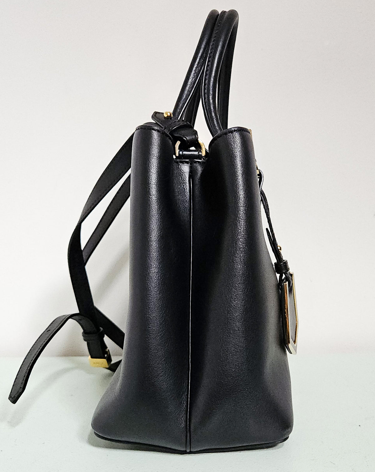 Fendi 2 Jours Black Leather Tote