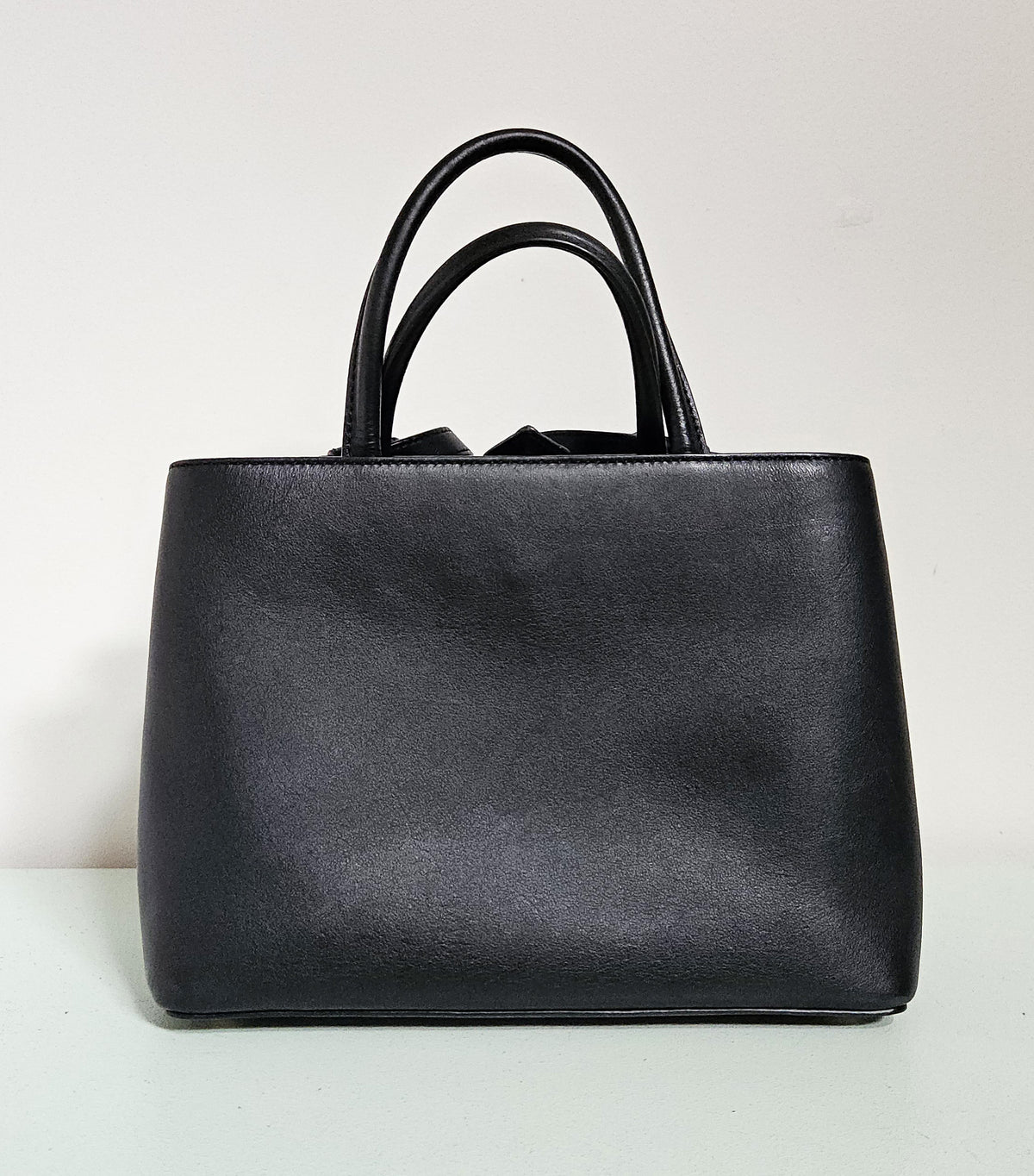 Fendi 2 Jours Black Leather Tote