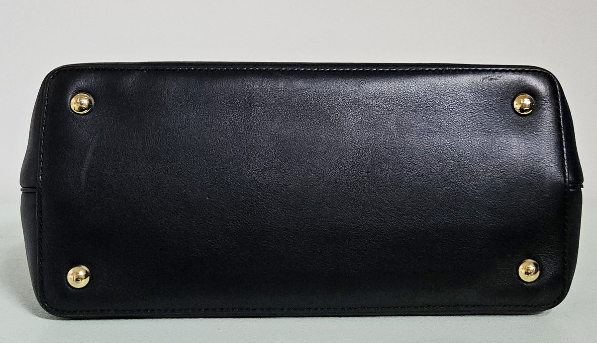 Fendi 2 Jours Black Leather Tote