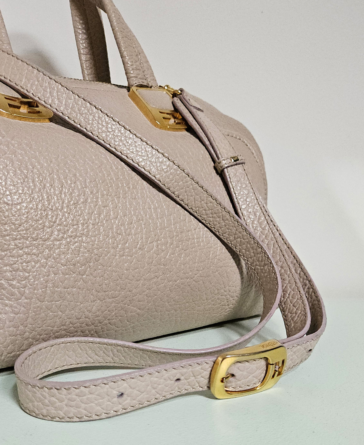 Fendi Chameleon Beige Grainy Leather Bag