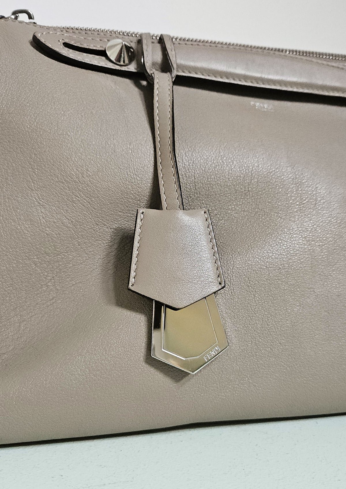 Fendi By The Way Large Bag in Taupe Light Grain Leather