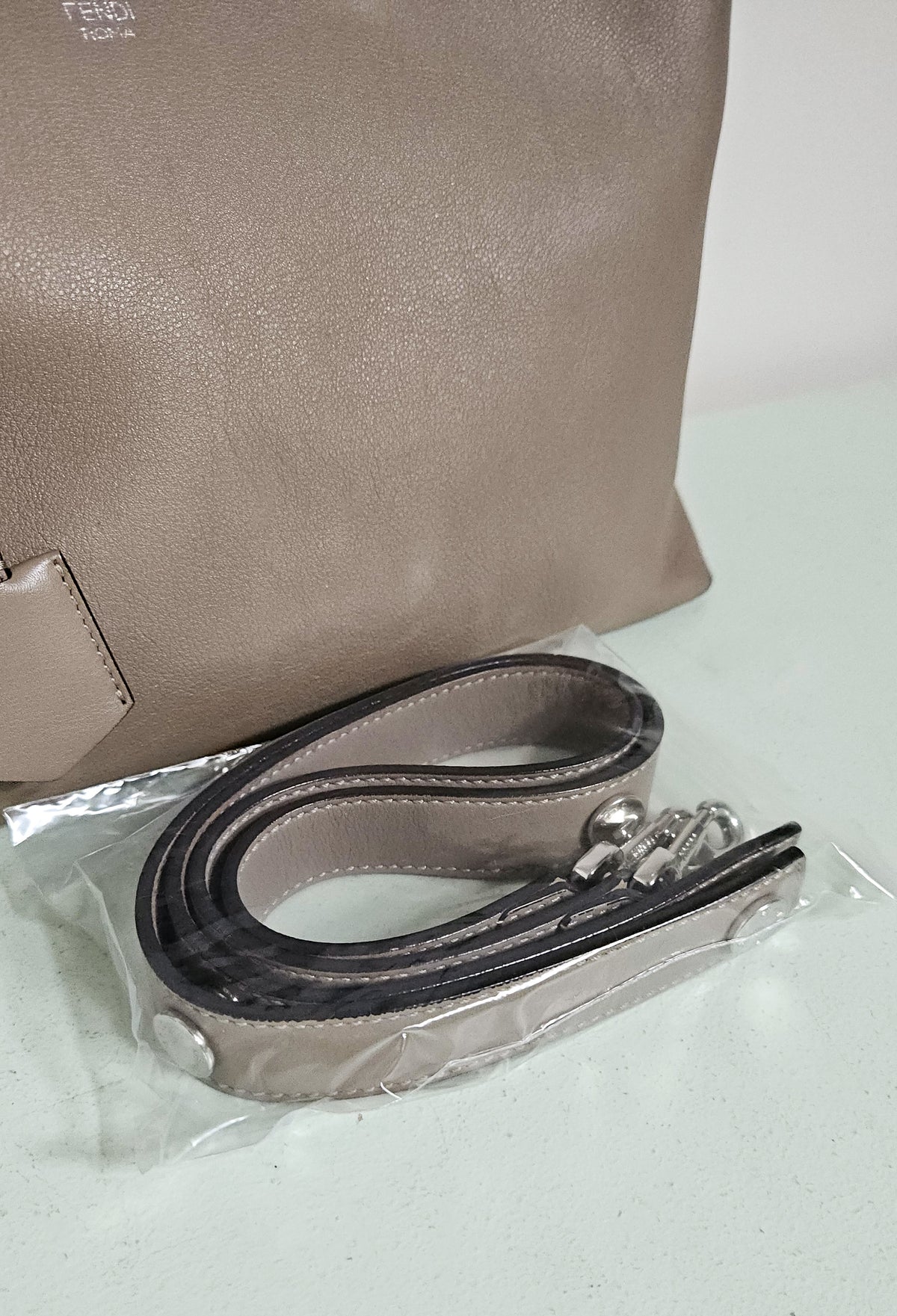 Fendi By The Way Large Bag in Taupe Light Grain Leather