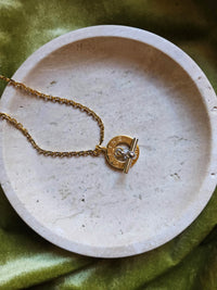 Collier Vintage Celine Fermoir T doré et Argenté