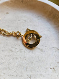 Collier Vintage Celine Fermoir T doré et Argenté