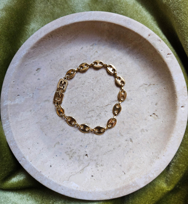 Bracelet Givenchy Vintage Grain de Café Plaqué Or