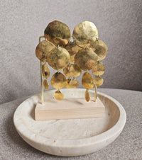 Boucles d’Oreilles Sonia Rykiel Vintage Maxi Chandelier en Plaqué Or Martelé