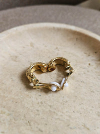 Vintage Christian Dior Gold-Plated Rhinestone Clip-On Earrings