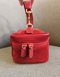 Vanity Gucci Vintage en Daim Rouge