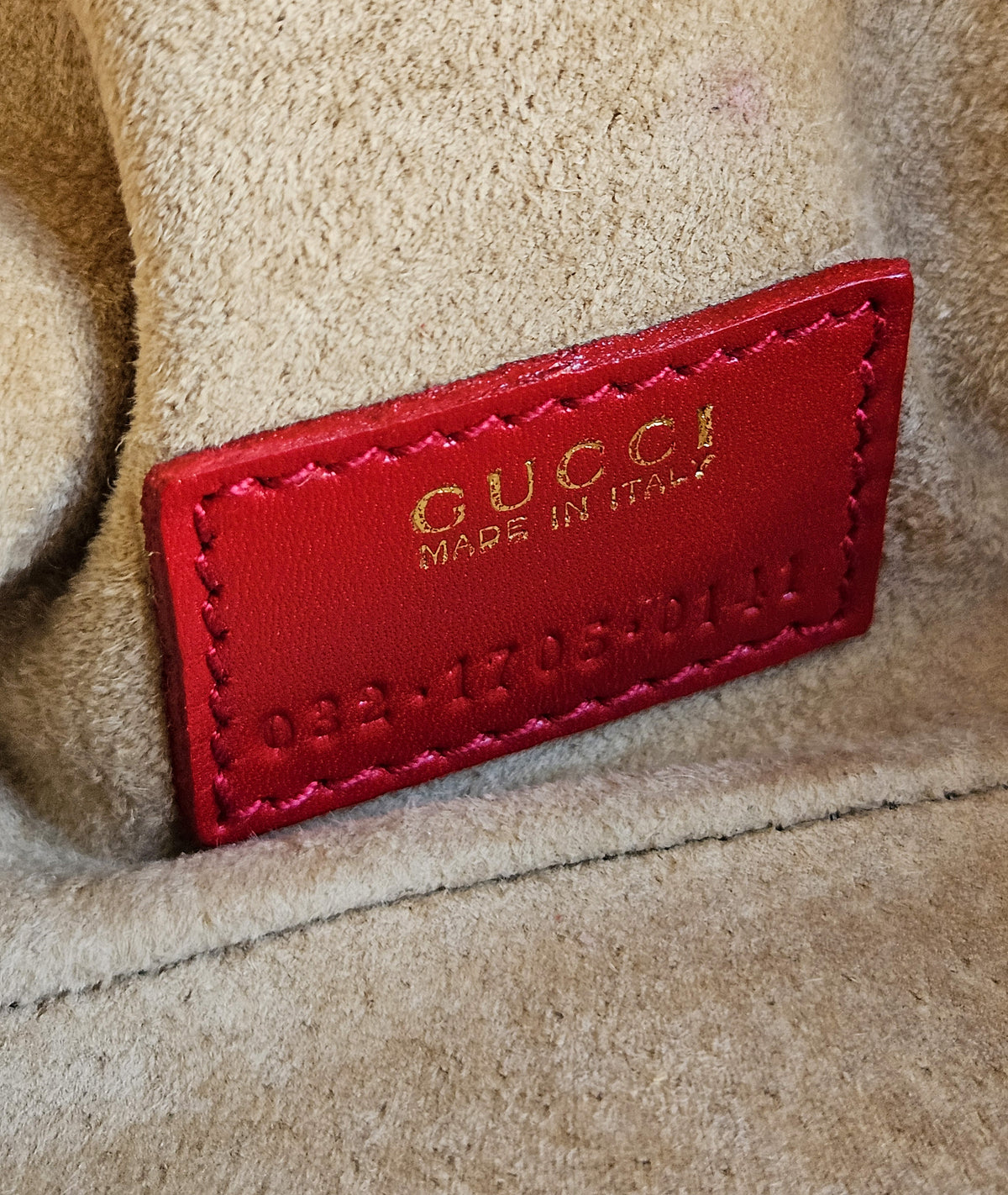 Vanity Gucci Vintage en Daim Rouge